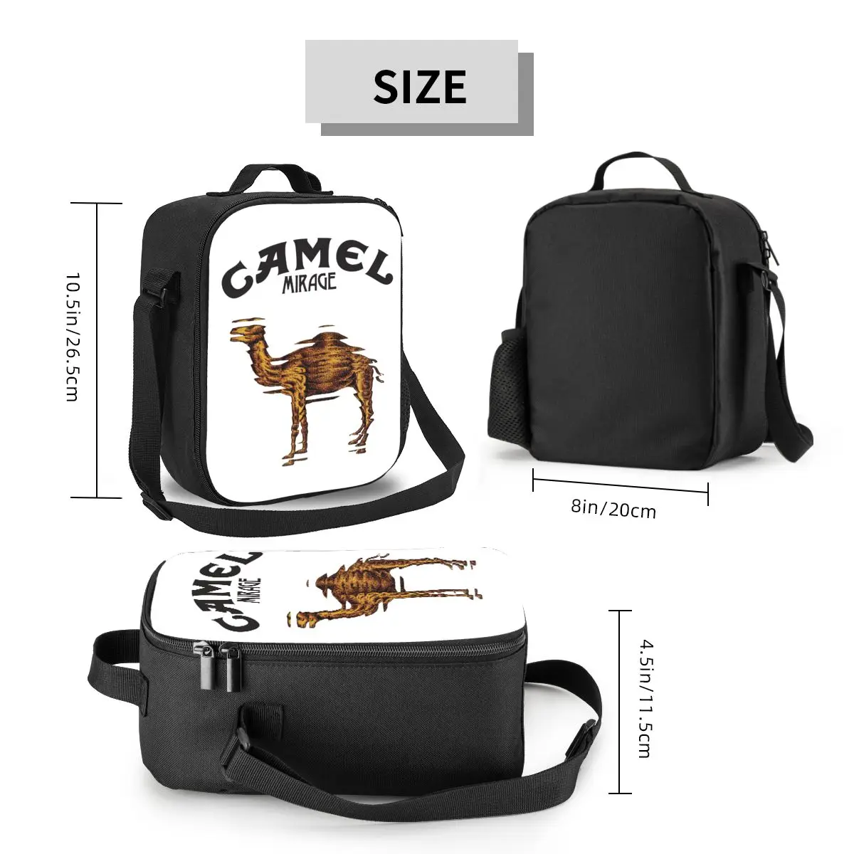 Borsa da pranzo isolata cammello Cool Mirage personalizzata per gli amanti degli Humps dell'ufficio scolastico scatola termica per il pranzo portatile più fresca donna bambini