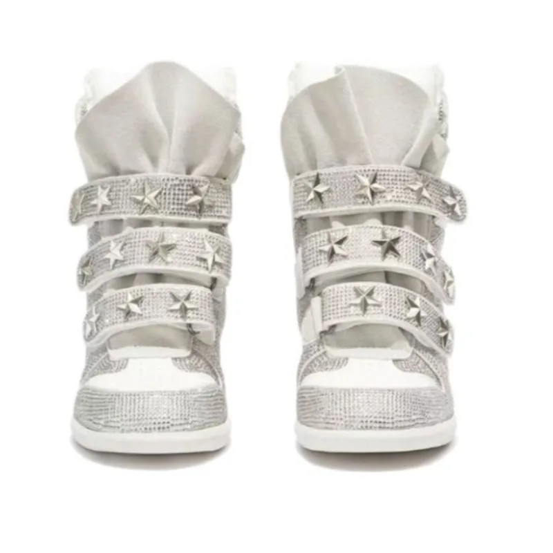 Fashion Shoes for Women High Quality Luxury Rhinestone Ankle Boots Designer Casual Sneakers Women Trendy Shoes Zapatos De Mujer - view 6
