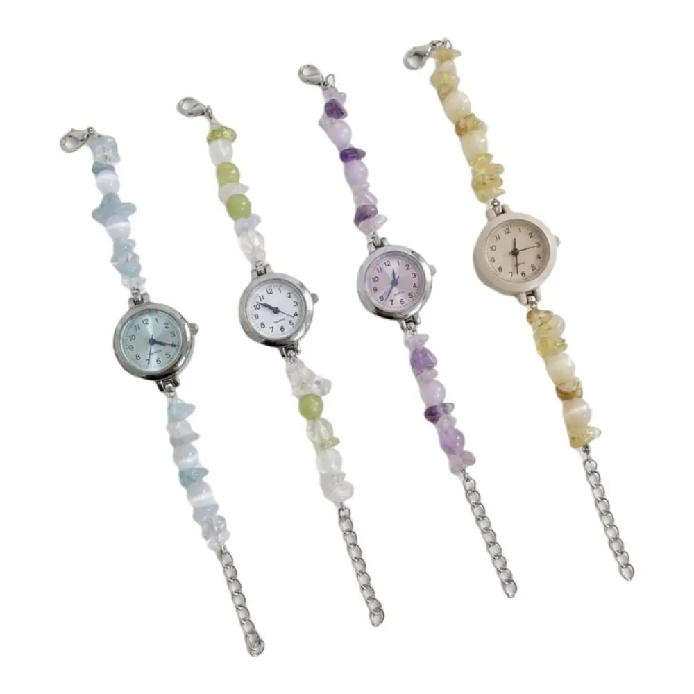 New Dopamine Bracelet Watch Adjustable Pendant Bead Chain Watch Beaded Quartz Watch Gift