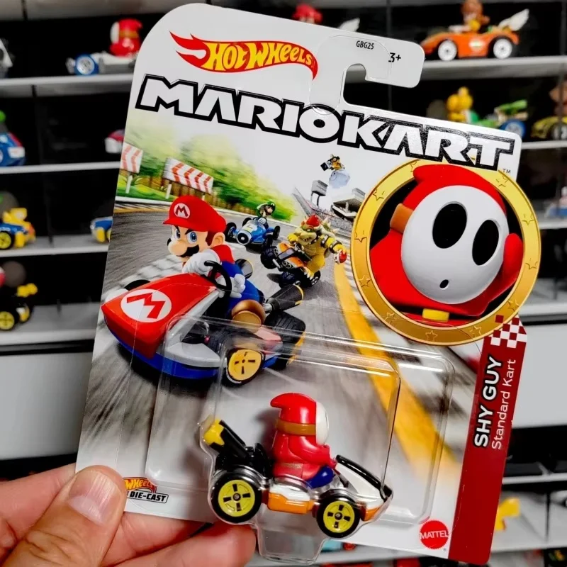 

[Hot Wheels] Оригинальная серия Mario Kart, маленькая модель автомобиля, игрушка, статическое коллекционное украшение, подарок-сюрприз для фанатов