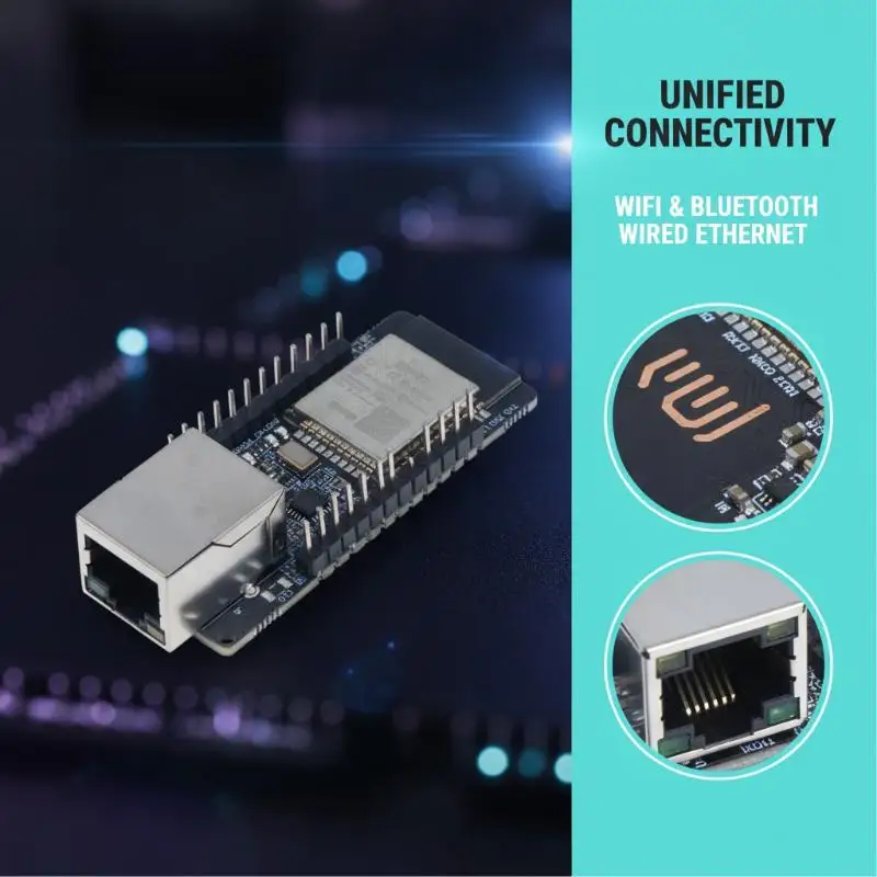 WT32-ETH01 Embedded Ethernet Serial Port Module BLE WiFi Compatible for IoT Prototype Development DIY Projects
