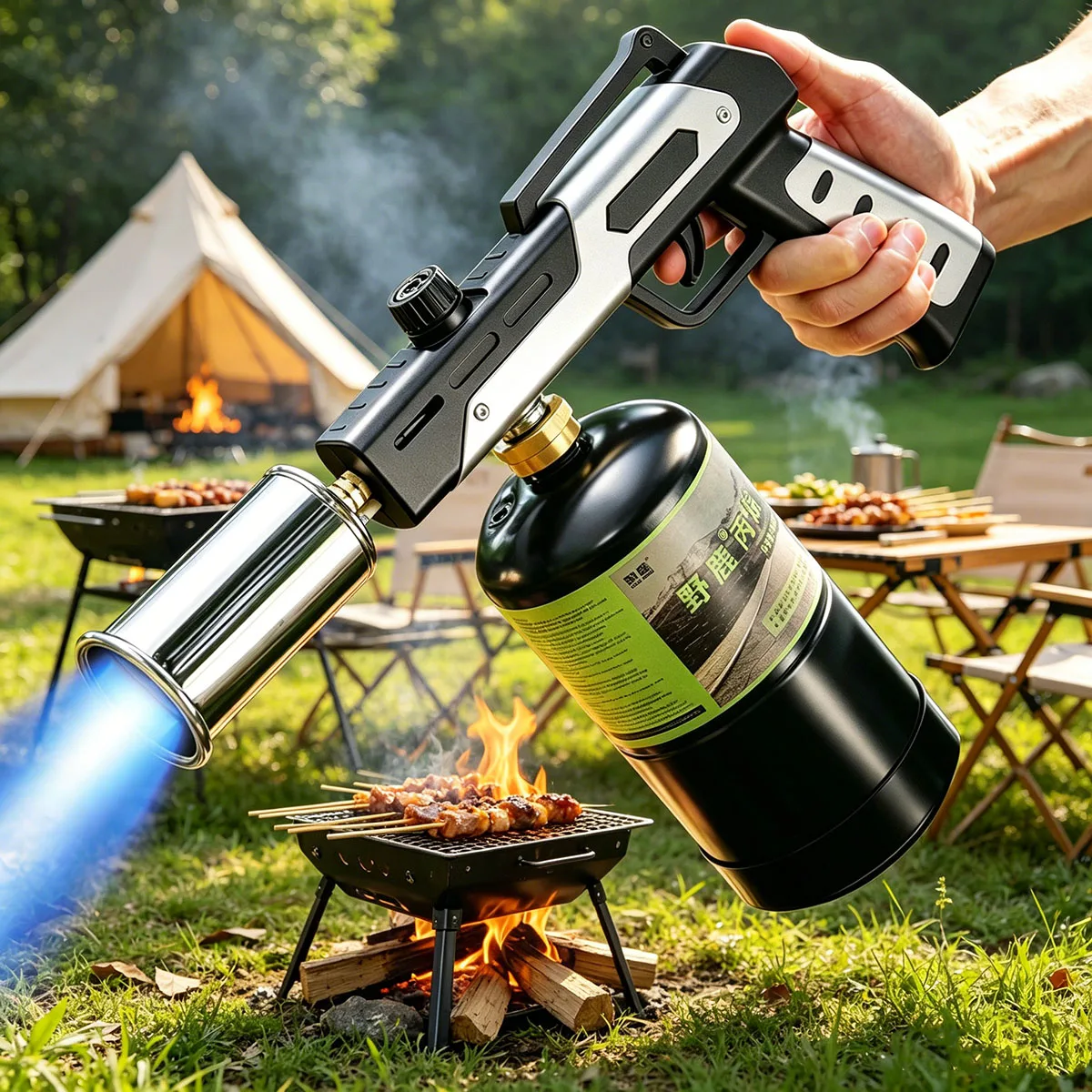 Outdoor Camping BBQ Efficient High Flame Lgniter Direct Fire Lighter Gadgets For Men Handheld Butane Welding Soldering Tool