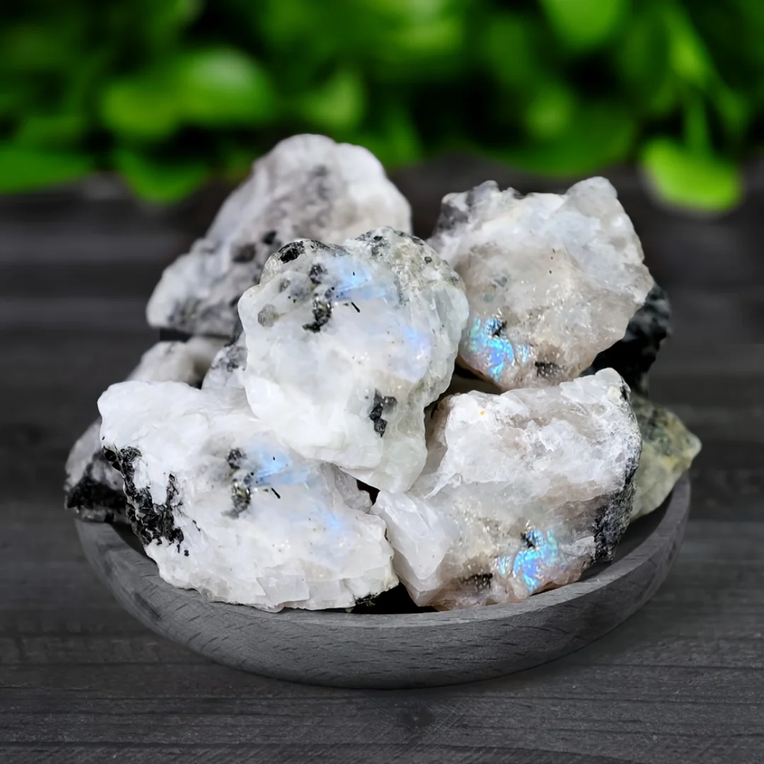Moonstone Stones, Natural Raw Rainbow Moonstone Crystal Stones, Rough Genuine Rainbow Moonstone Crystal Gifts