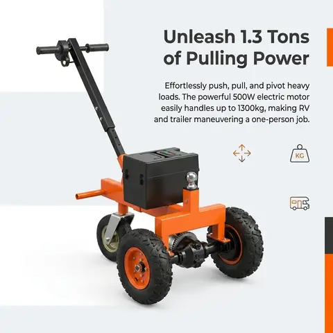 Electric Trailer Dolly, 1300KG 2800LBS Power Mover, 500W Motorized Hitch for Boat Camper, Adjustable Ball Tool for Camping