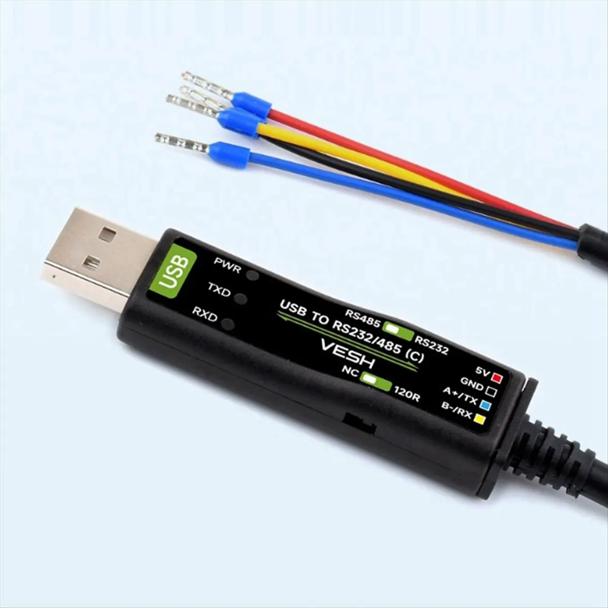 Dynamic USB to RS232/485 4pin Serial Cable Onboard Power Signal Indicator FT232RNL Multi Systems Support