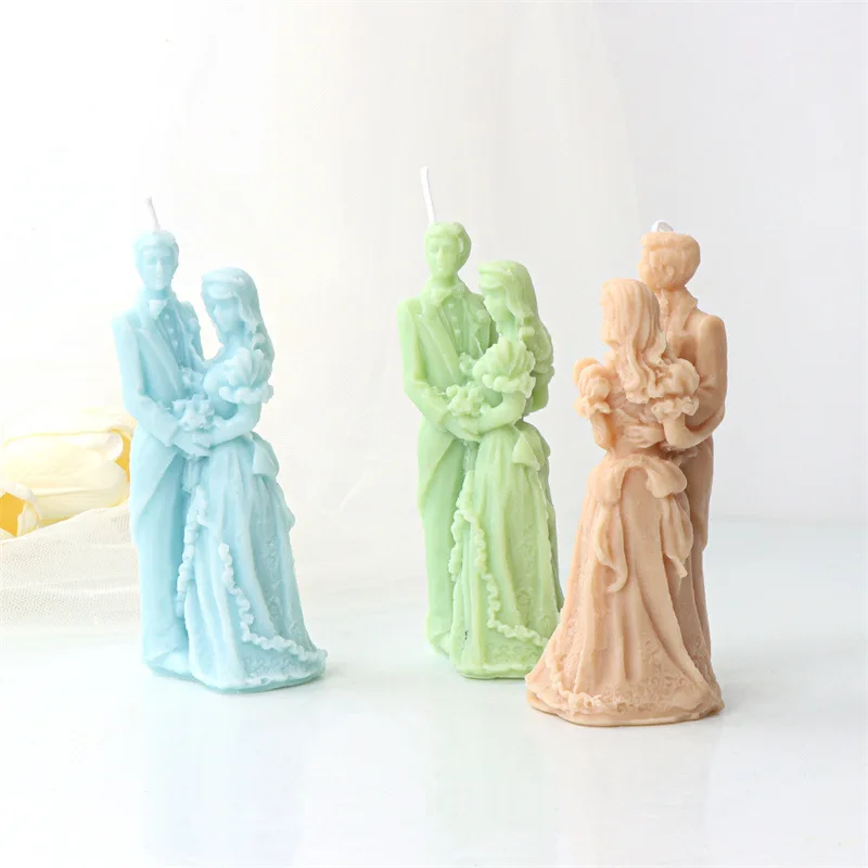 

DIY Silicone Couple Candles Molds, 3D Pregnancy Women, Happy Family, Wedding Festivals, Aromatherapy Plaster, Handmade Gifts