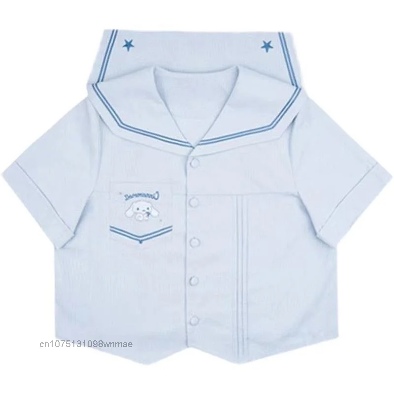 Sanrio Cinnamoroll College JK uniforme camicia da marinaio da donna estate camicette sottili ragazza carina top con colletto Peter Pan vestiti