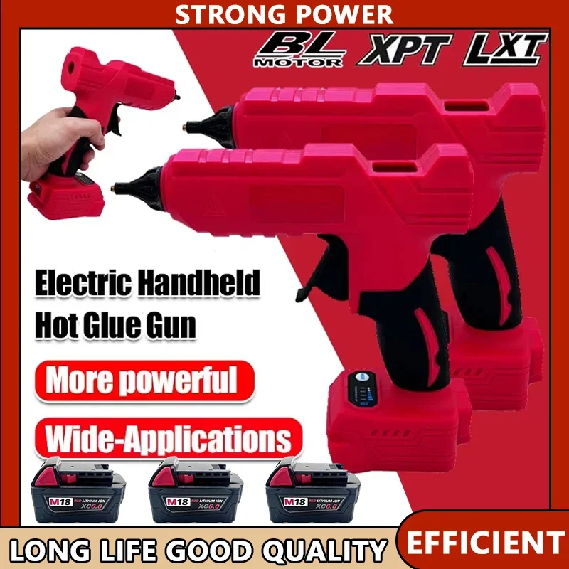 

Аккумулятор 18В для Milwaukee, для электрического термоклеевого пистолета для упаковки и декоративных работ, литий-ионный аккумулятор 18В, термоклеевой пистолет для DIY-проектов