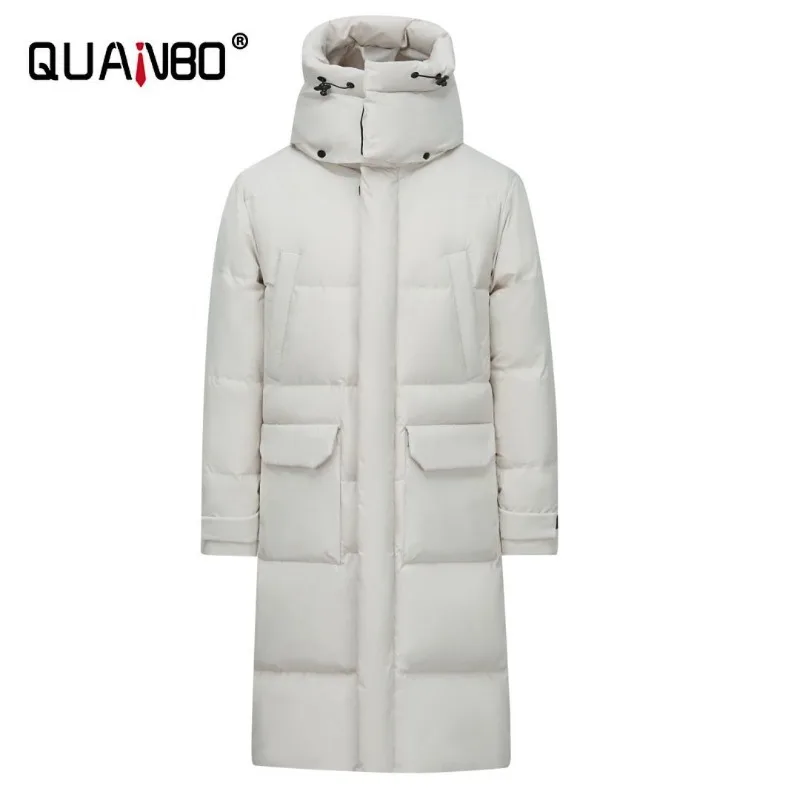 Winter Thick （Winter) Warm X-Long Couple Down Jackets 2023 New Women's Men's 90% White Duck Down Korean Tooling Style Down Coats