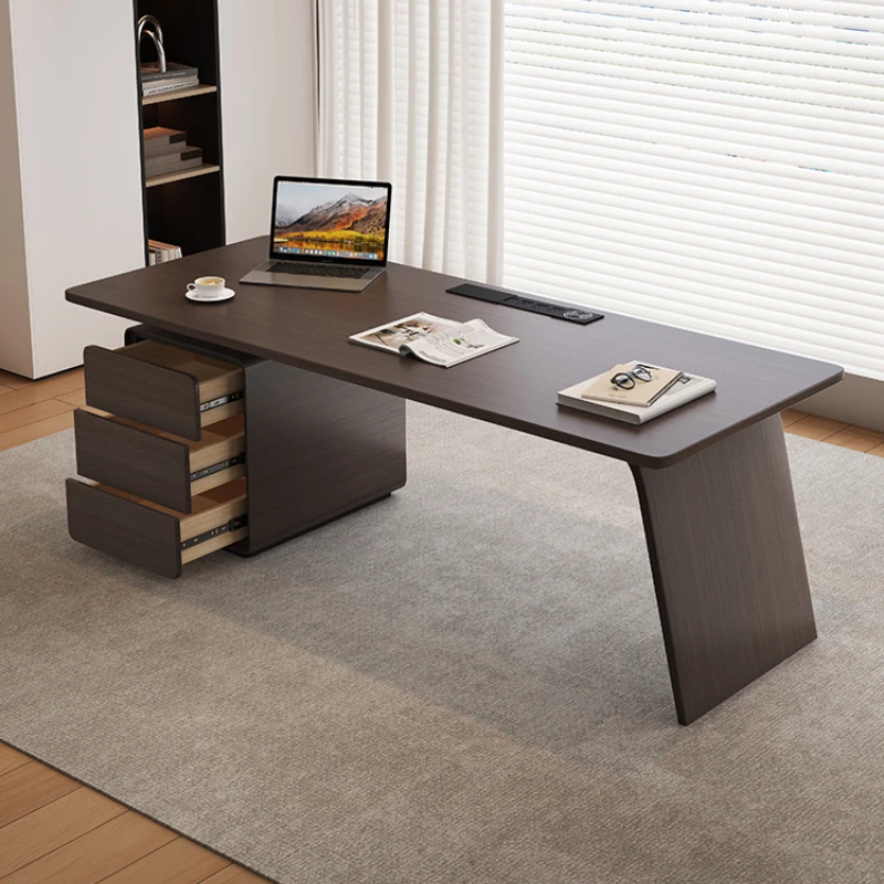 Solid wood modern study writing  computer desk corner boss desk