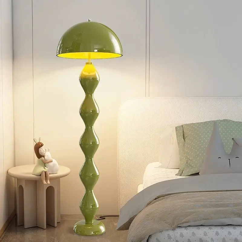 

Cream style vintage mushroom floor lamp Nordic light luxury internet celebrity ins living room sofa floor lamp