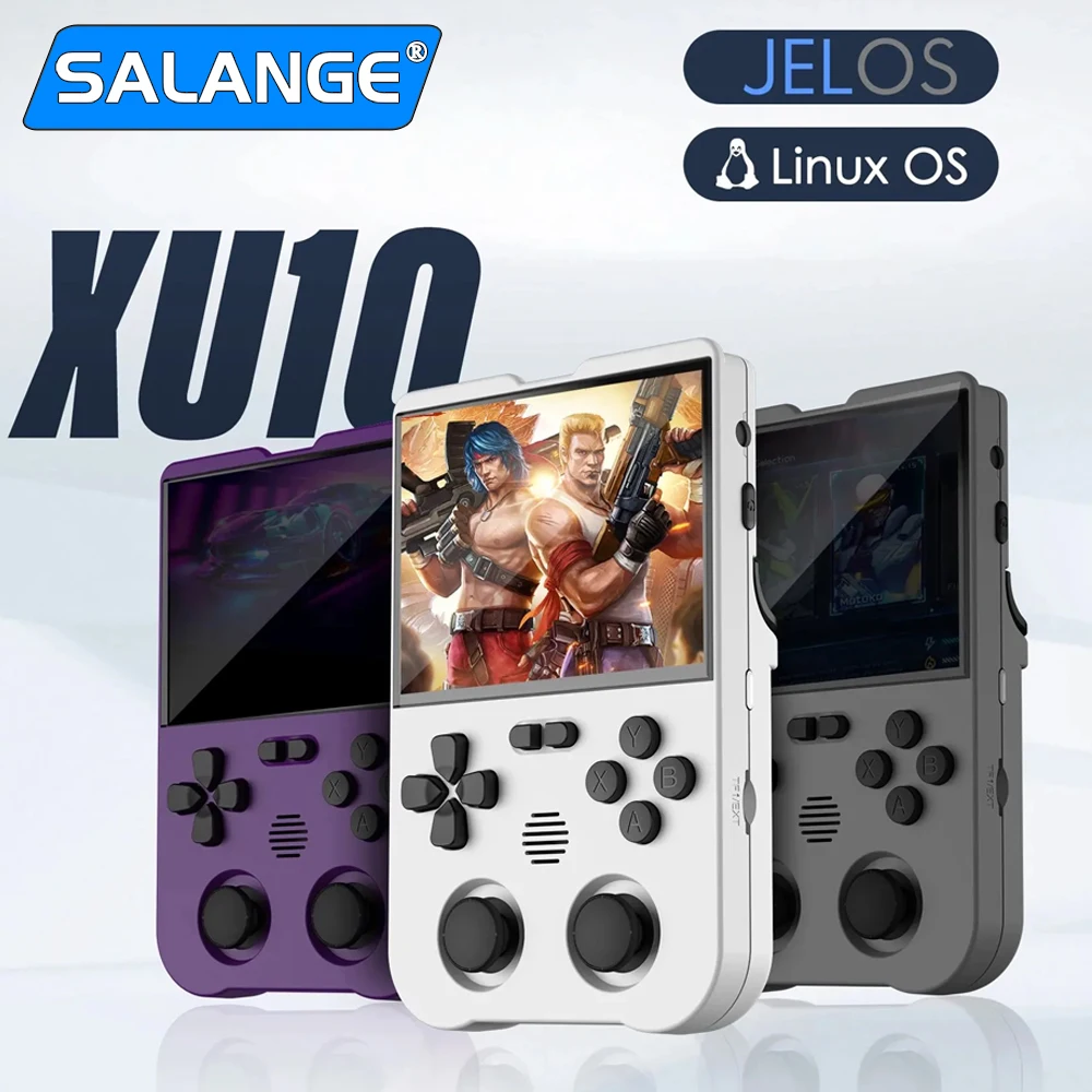 

XU10 Handheld Game Console 3.5" IPS Screen 3000mAh Battery Linux System Built-in Retro Games Portable Video Game Console