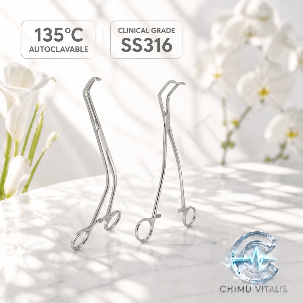 【CHIMU VITALIS 】Professional Atraumatic Vena Cava Forceps, Cardiovascular Vascular Pincer, High-Precision, 135°C Support