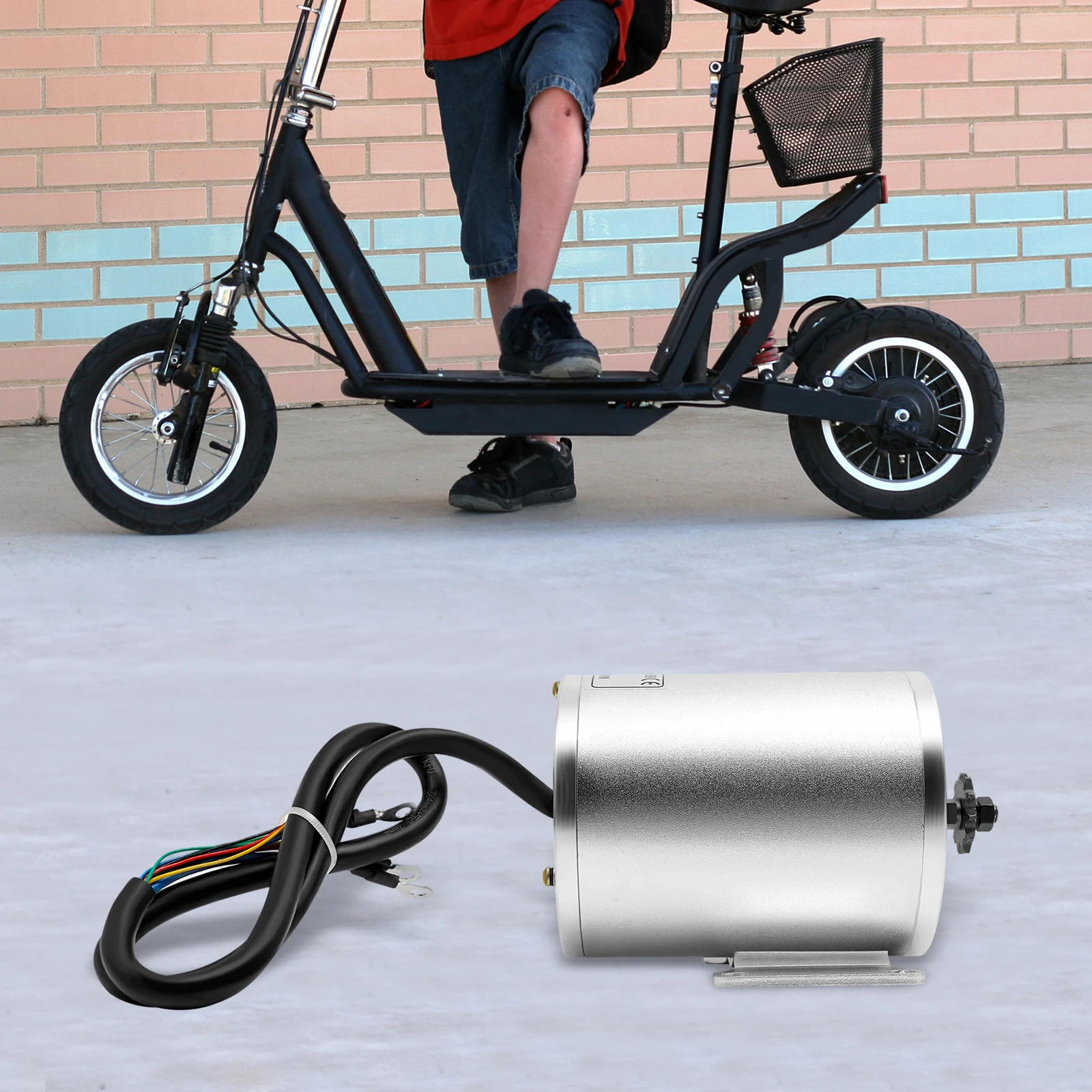 2000W Brushless DC Motor Kit, 60V Electric Motor with 3-Speed Controller & Throttle, 4300RPM for Go-Kart E-Scooter DIY Project