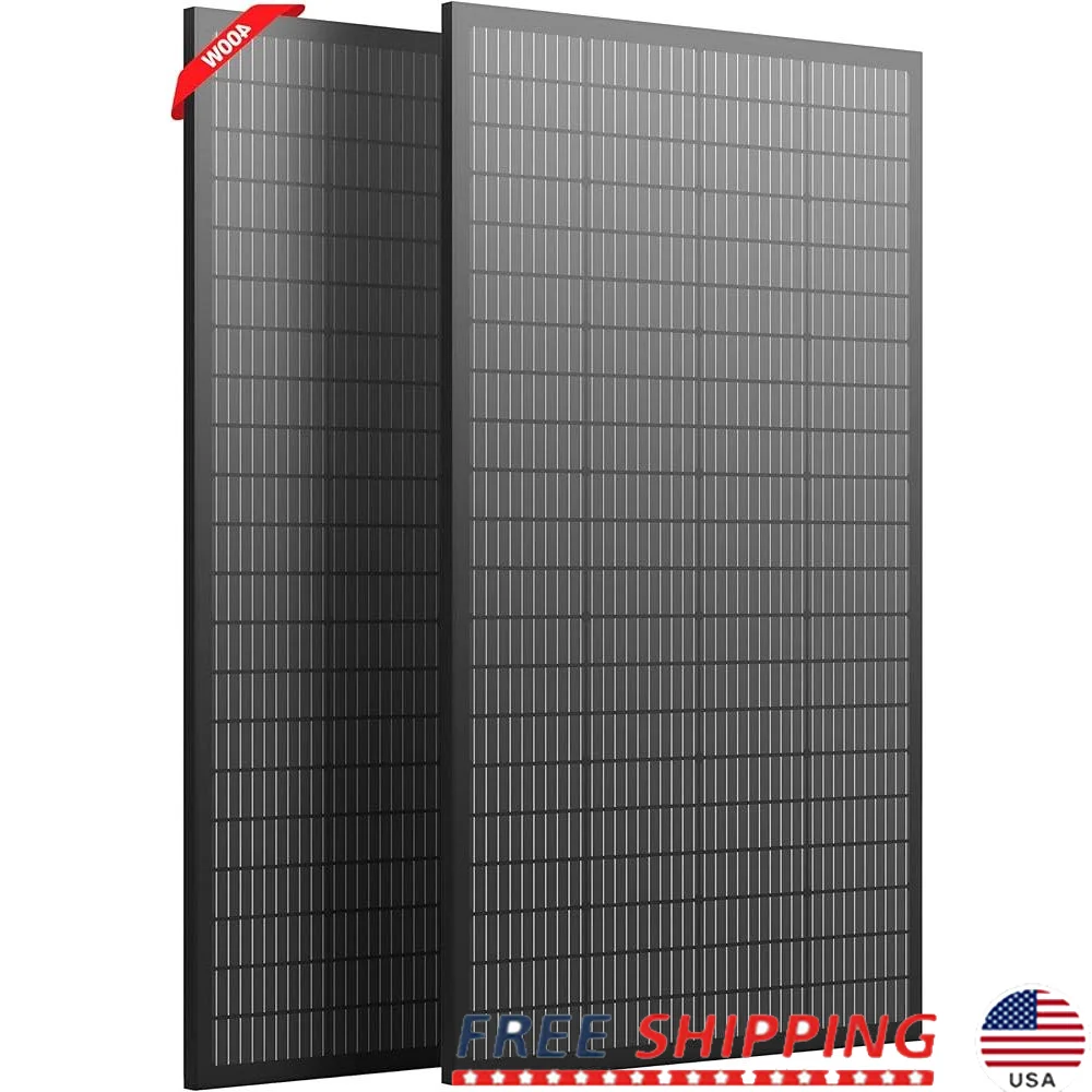 200W Solar Panel Monocrystalline High Efficiency 10BB Full Screen RV Camping Outdoor Maintenance Free Durable IP65 Waterproof