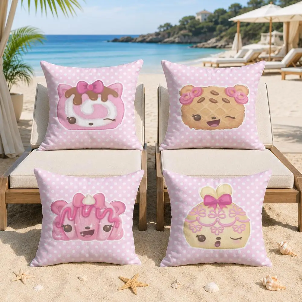 Num Noms CUTE Cushion Cover Silky Short Plush Invisible Zipper Dustproof Sofa Pillow Case For Home Decor
