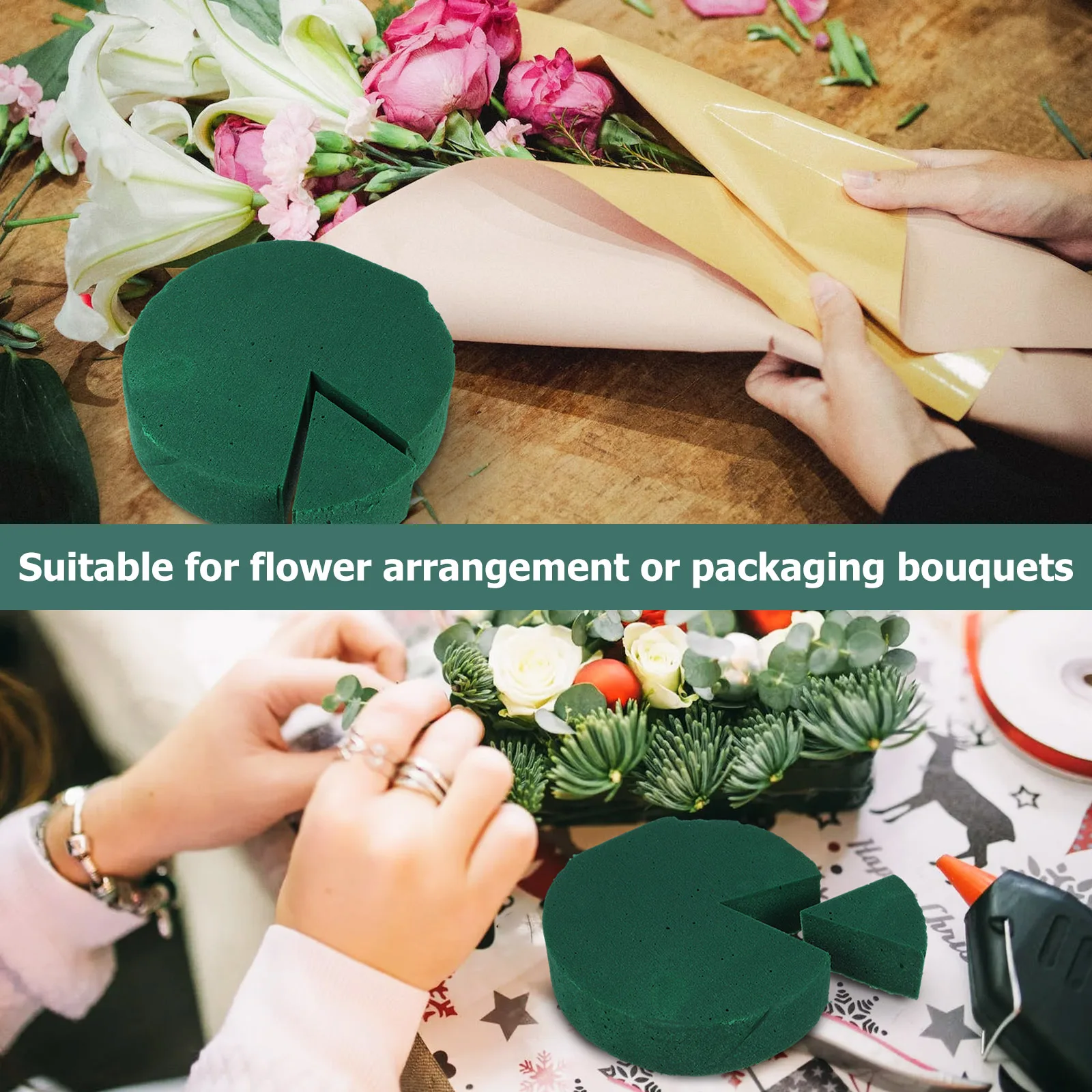 

6 Pcs Flower Mud Dish Foam Blocks Floral Basket Cylinder Arrangements Supplies Florist Foams Bouquet Nurse