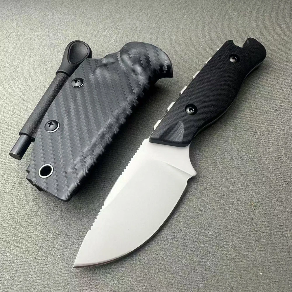 

BM 15017 Lightweight Fixed Blade Knife 8Cr13Mov Blade Black G10 Handle High Hardness Sharp Outdoor Camping Portable Knife