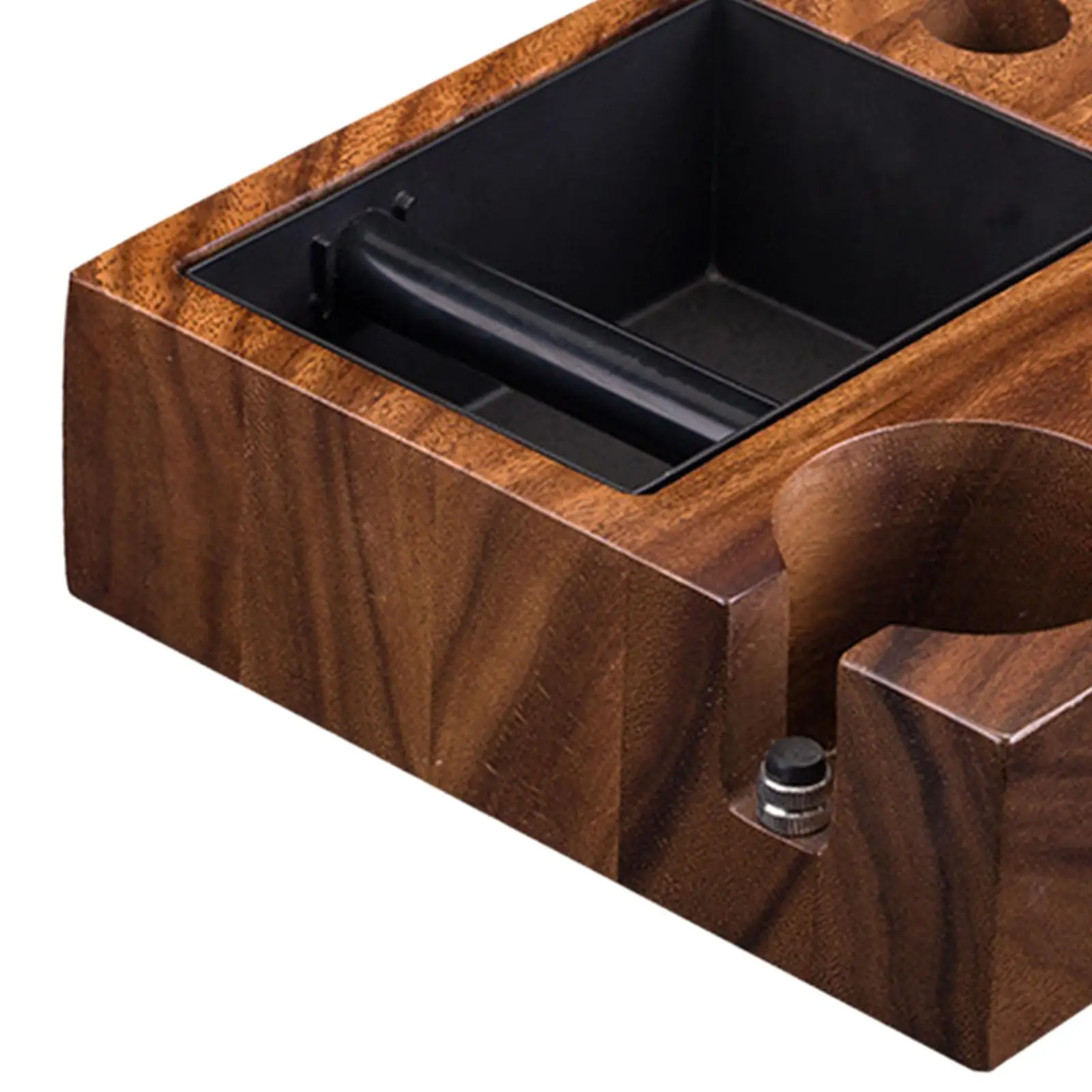 Espresso Knock Box Tamper Station Tamper Base Barista Gift Multiuse Non Slip Coffee Tamping Stand for Home Counter Coffee Bar
