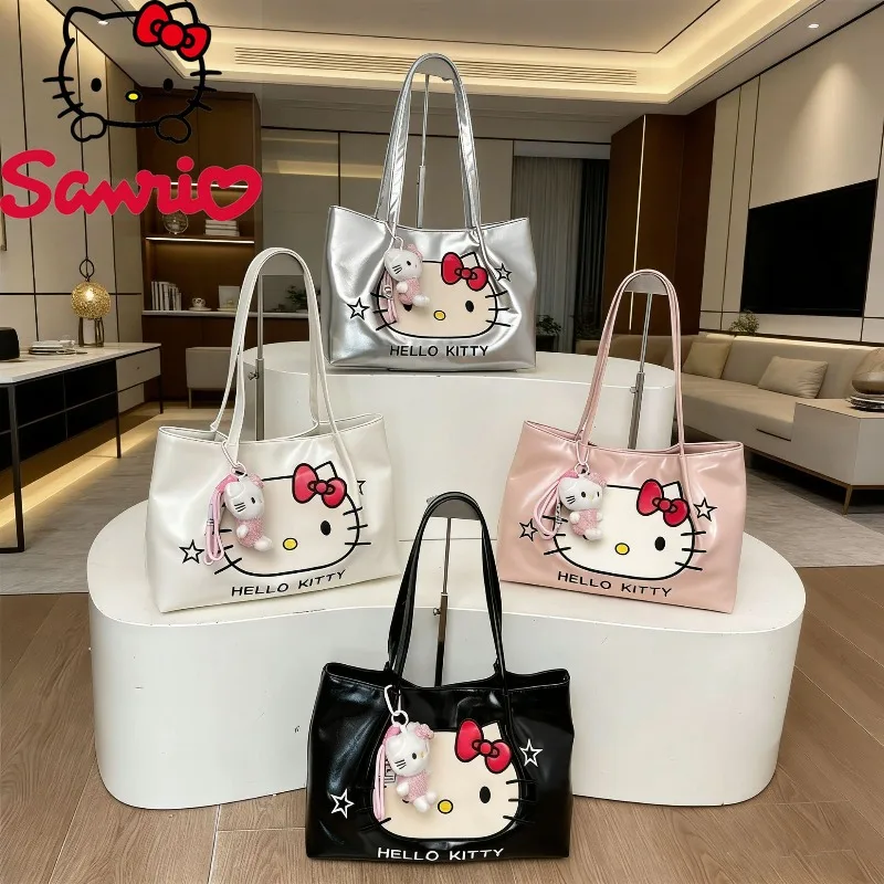 

HelloKitty 2026 New Women's Shoulder Bag Fashion High Quality Women's Handbag Solid Color Versatile Large Capacity Storage Bag