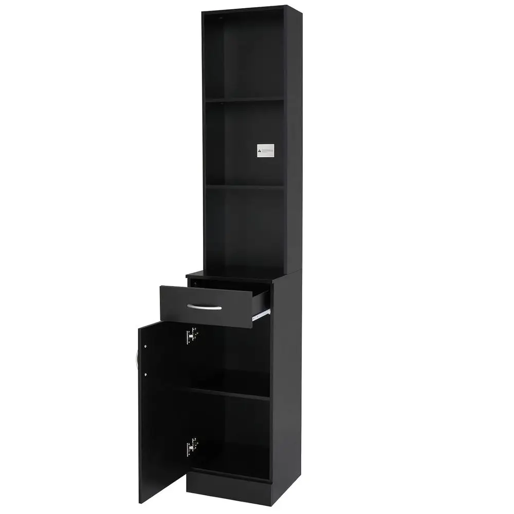 Sn Station, Barber Hair Stylist Storage Cabinet with Der, 5 Comparents & Shel, Durable MD, Organizer Equipment or Beauty Sn, Bar