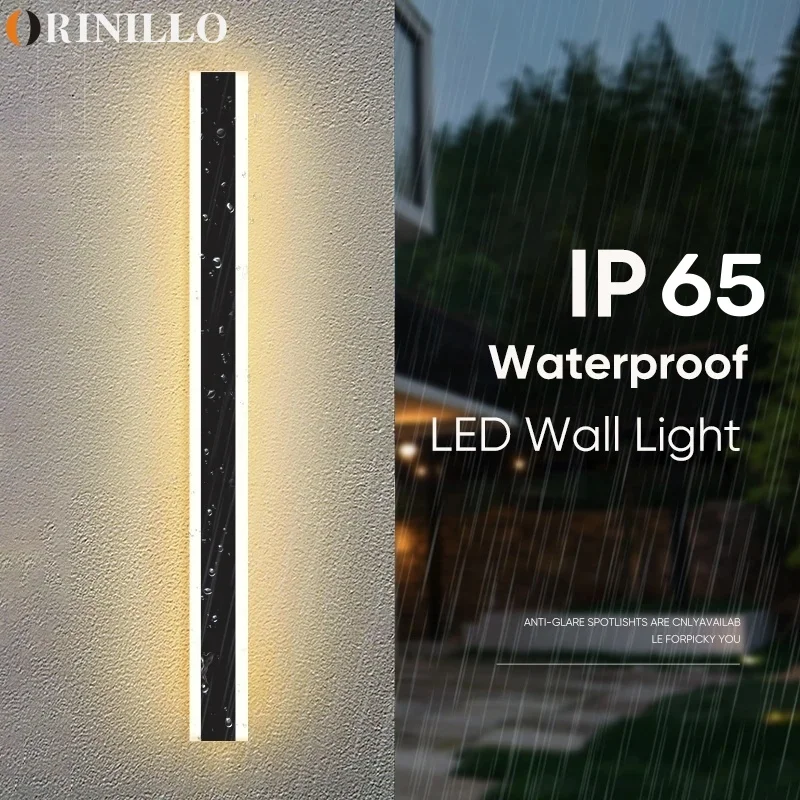 

Outdoor waterproof long LED wall lamp IP65 garden balcony porch decoration outdoor lighting 110V 220V