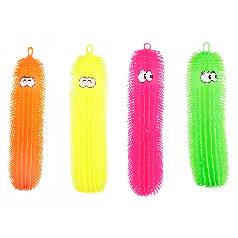 ของเล่นคลายเครียดเรืองแสง หนอนผีเสื้อขนาด 50 เซนติเมตร ของเล่นเด็กทำจากยางนิ่ม