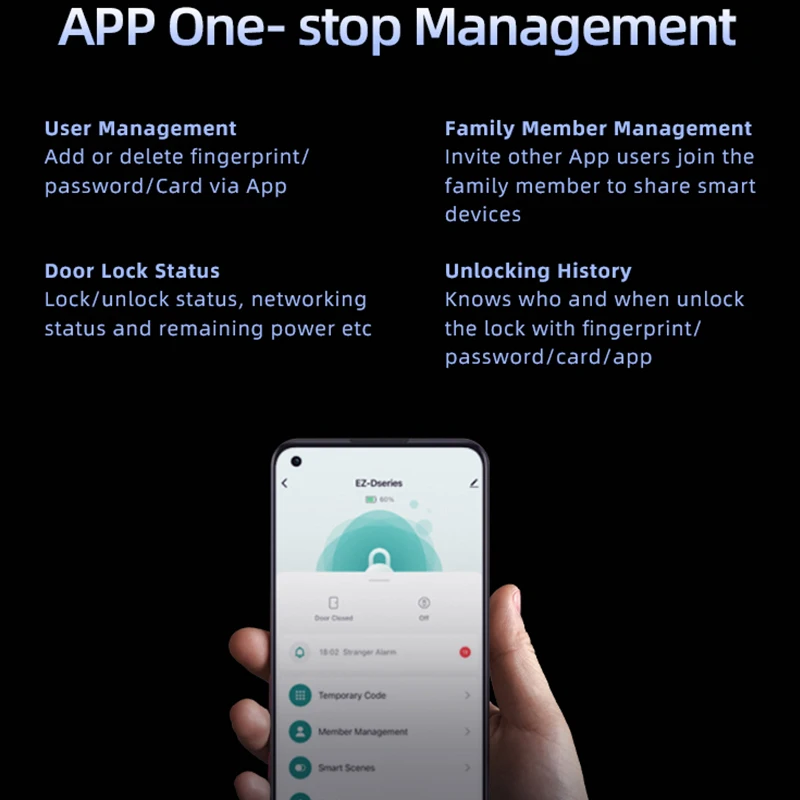 فاخر 2024 جديد وصول حافة بوابة Duress إنذار النسخة الليلية وظيفة تويا App Cnc Suoboot الأمن ثلاثية الأبعاد التعرف على الوجه قفل الباب