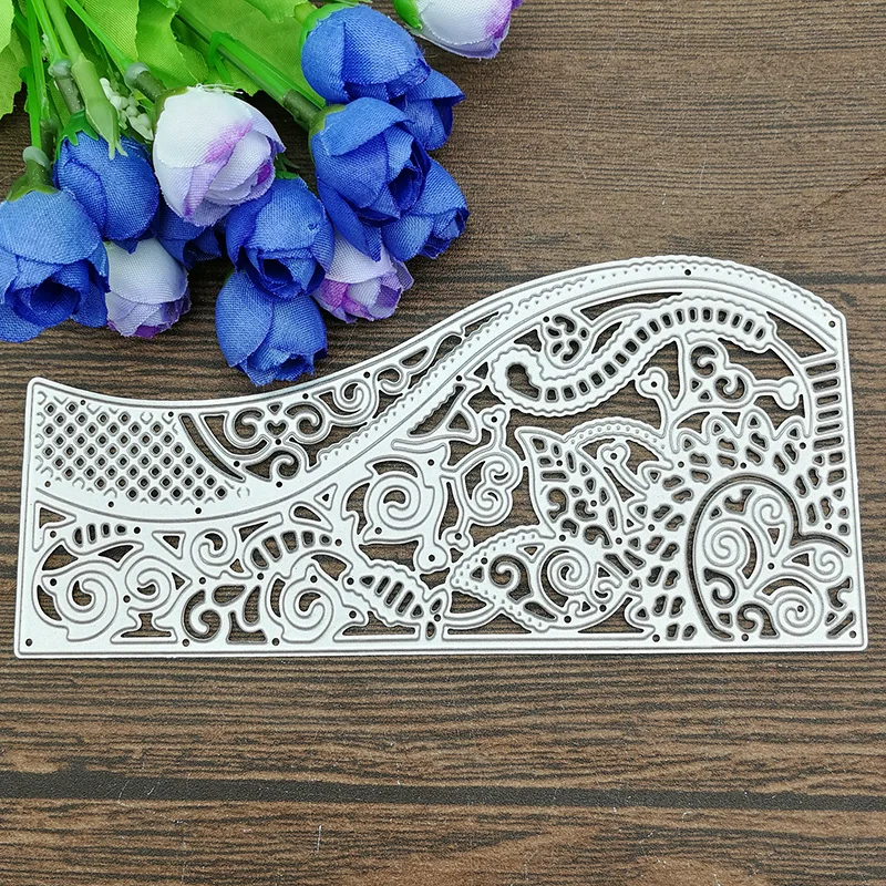 Hollow Lace Border Metal Cutting Dies Stencils For Card Making Decorative Embossing Suit Paper Cards Stamp DIY