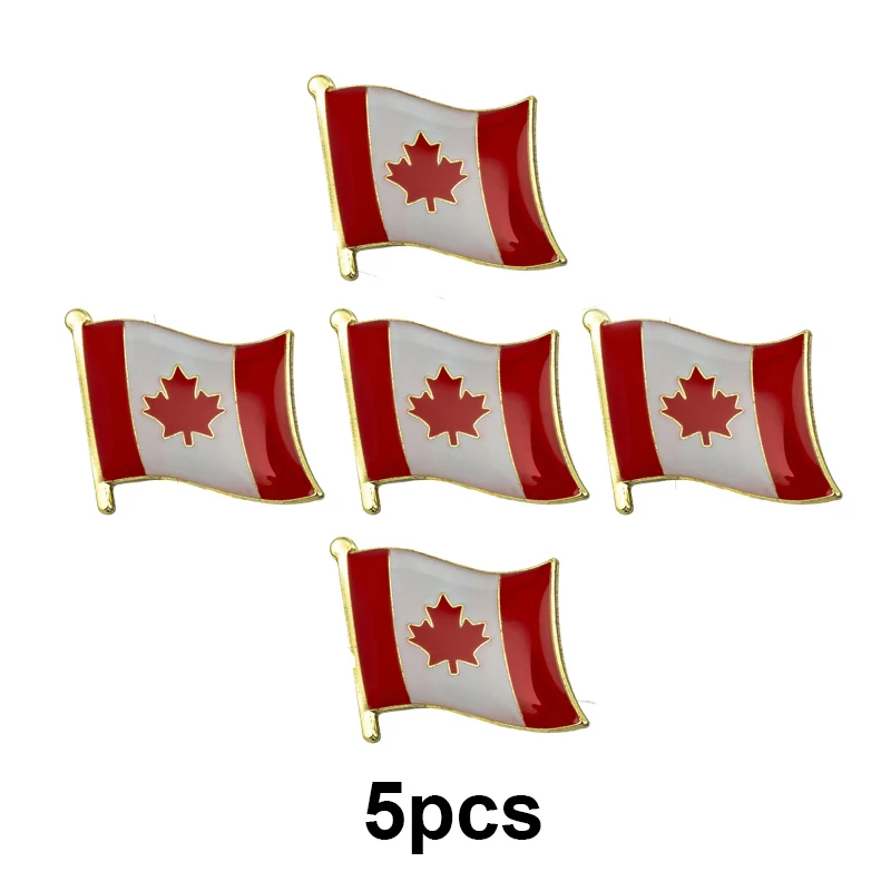 

1-100pcs Canada Flag Lapel Pin Flag badge Brooch Pins Badges