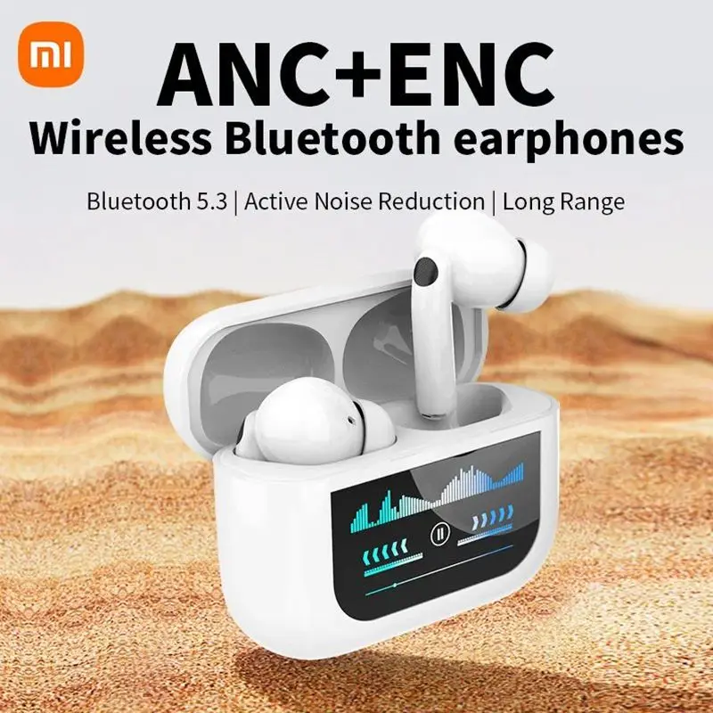 Xiaomi-Touch Screen ANC Wireless Headset, TWS, Earbud com cancelamento de ruído, fone de ouvido Bluetooth, aplicativo de suporte