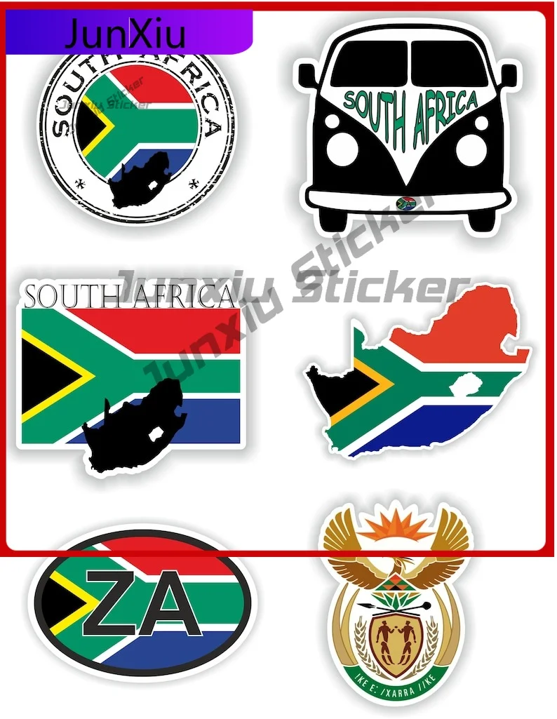 

South Africa Flag Vinyl Decals A Set Of Six Pieces Stickers Custom Vinyl Decals For Car Decoration Reflective Sticker X500 Motor