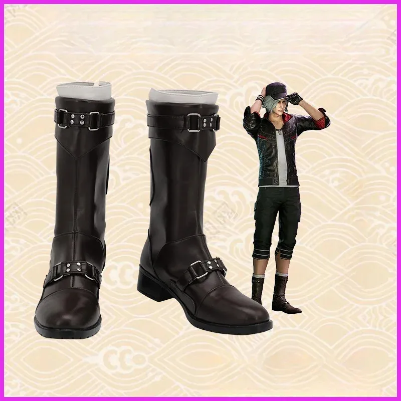 

Game Final Fantasy FF7 Remake Leslie Kyle Cosplay Shoes Boots Props Halloween Party Role Play Custom Made Aksesori