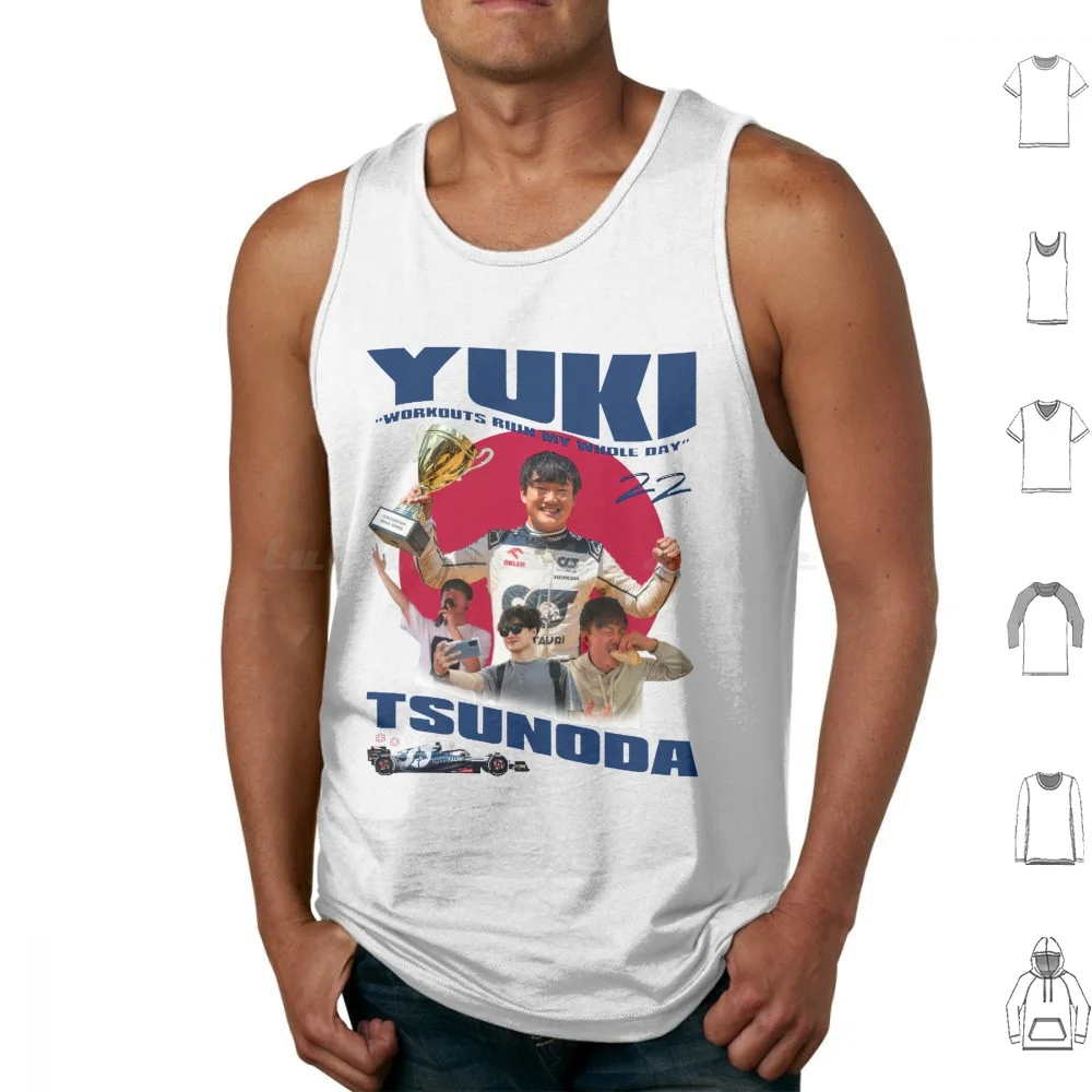 Yuki Tsunoda Tribute Tank Tops Print Cotton Yuki Tsunoda Tsunoda Yuki Alpha Tauri Racing Yuki Tsunoda 22 Alphatauri Yuki