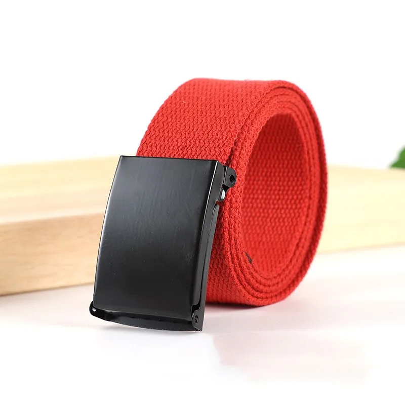 Mode Nieuwe Unisex Broeken Riemen Canvas Riem Metalen Gesp Mannen Vrouwen Jongens Jeans Riemen Snoep Kleuren Top Kwaliteit Luxe Riemen