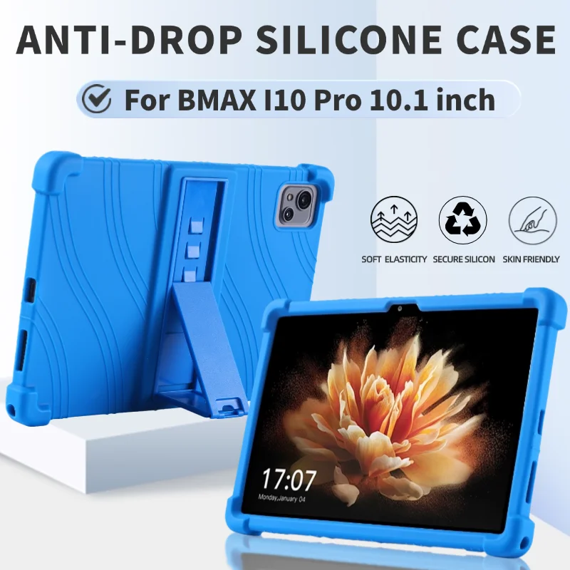 

Для BMAX I10 Pro 10,1 дюйма Android 13, противоударный чехол-подставка, чехол для планшета, мягкая силиконовая подставка, защитный чехол