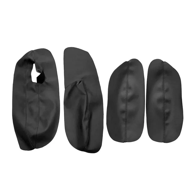 4Pcs Black Leather Door Panel Covers with Armrest for VW Bora Jetta Golf MK4 1998-2005 Interior Car Trim Accessories