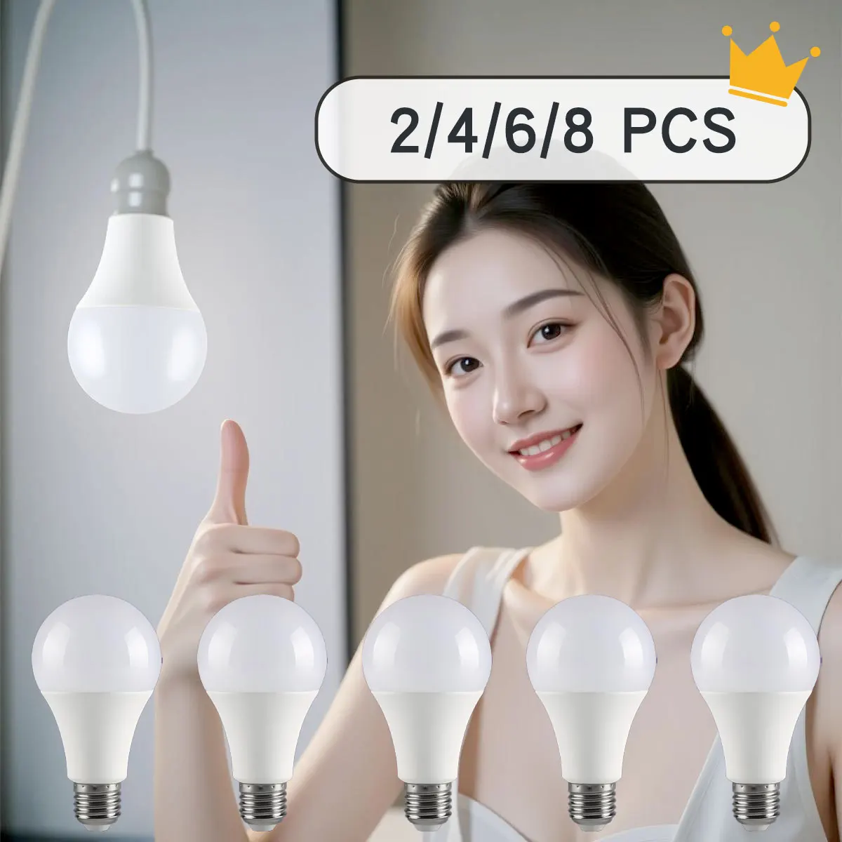 E27 LED Bulb AC110‑265V 7W 9W 12W 15W Energy Saving Light Lamp For Living Room Household Indoor Home Lighting Replacement Bulbs