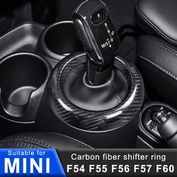 Car Carbon Fiber Shifter Panel Ring For MINI COOPER S JCW F54 F55 F56 F57 F60 Shift leve Decorative Sticker Interior Accessories