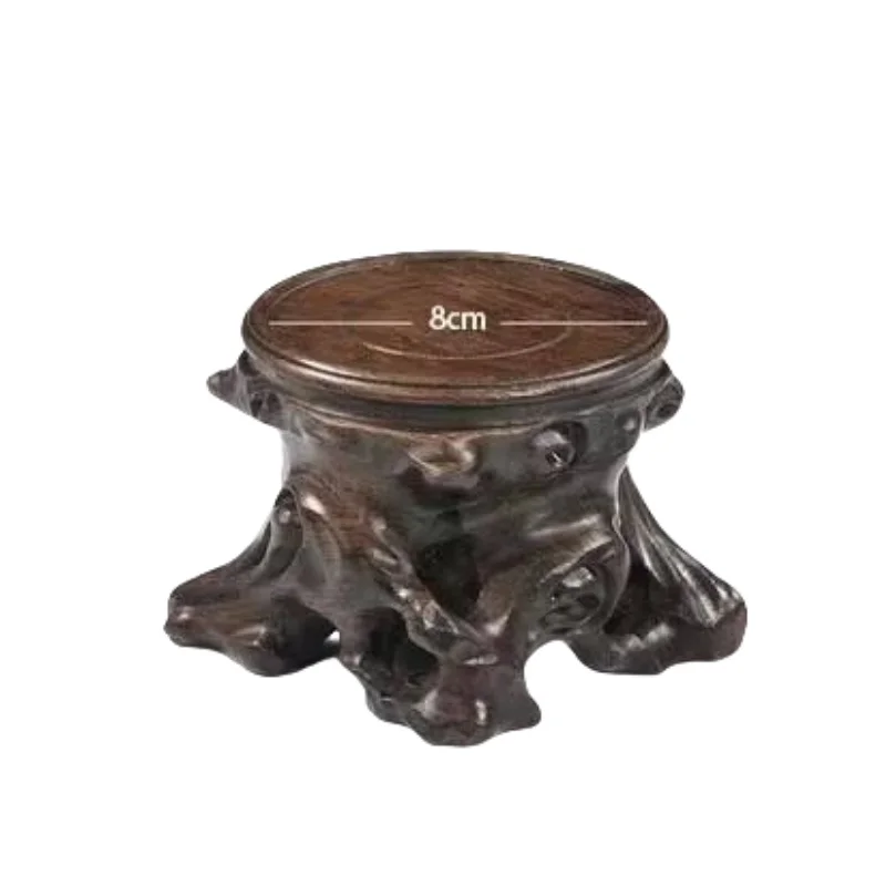 Miniature Wooden Vase Figurines Display Stand Tea Sets Pedestal Flower Pot Bonsai Plant Shelf Coffee Table Log Sorting Lathe