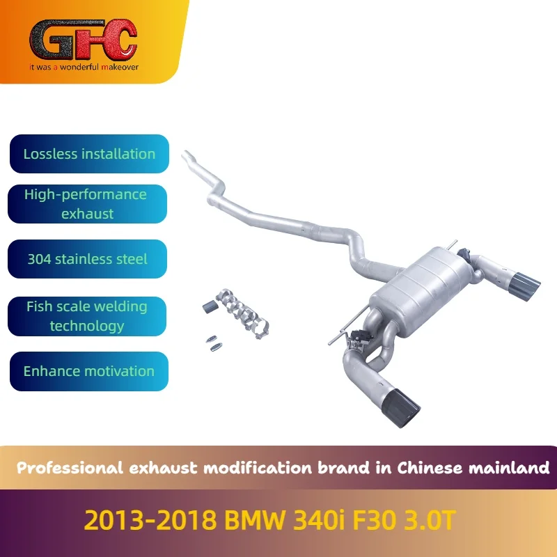 

GFC for the 2013-2018 BMW 335 430 435 3.0T catback sports variable valve exhaust with muffler and tips