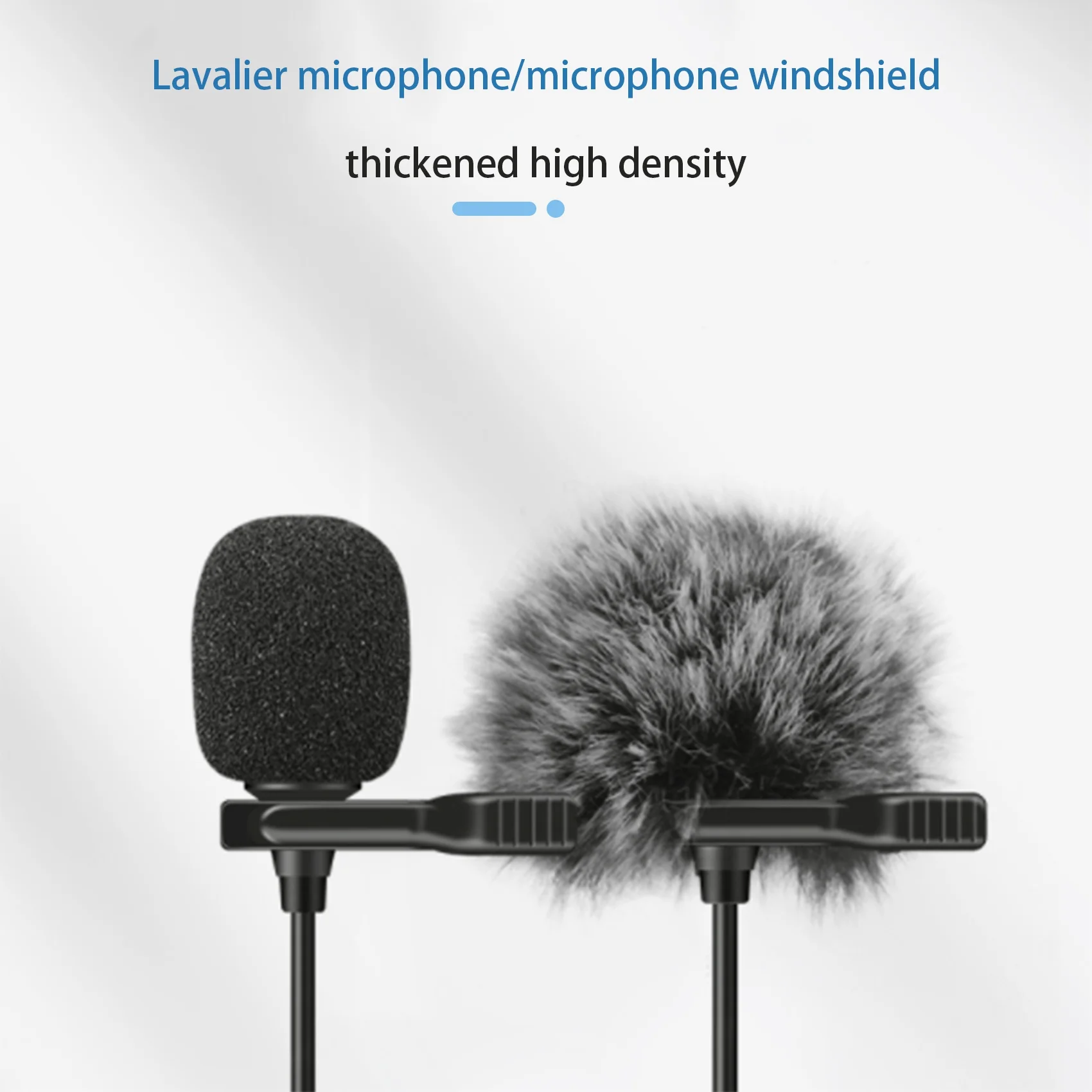 A93P Universal Lavalier Microphone Furry Windscreen Fur Windshield Wind Muff Soft For Sony Rode Boya Lapel Lavalier Mic 5Mm