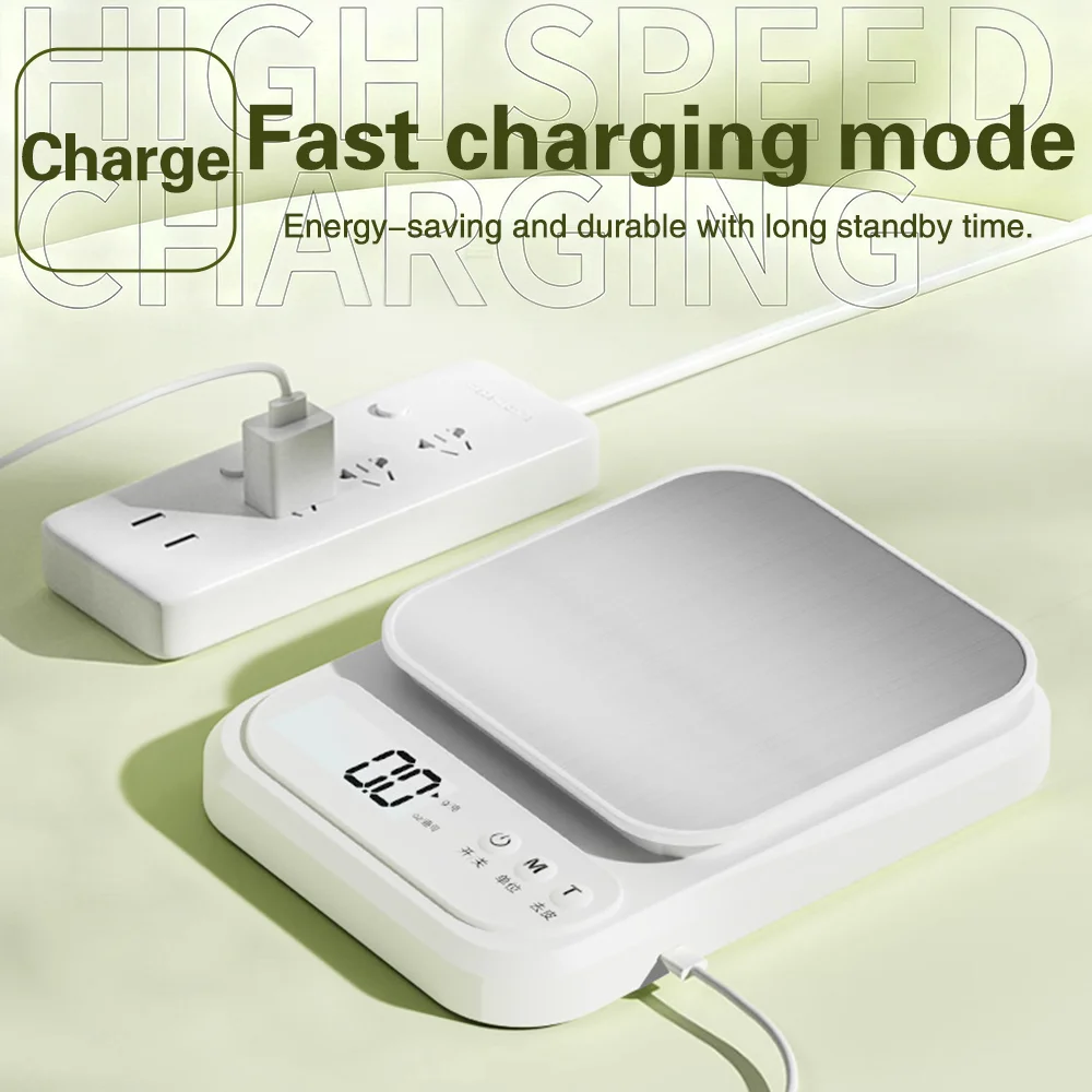 ميزان إلكتروني عالي الدقة 10 كجم/1 جرام مقياس جرام صغير للمطبخ، ميزان قهوة دقيق مع شاشة LCD/وظيفة شديدة