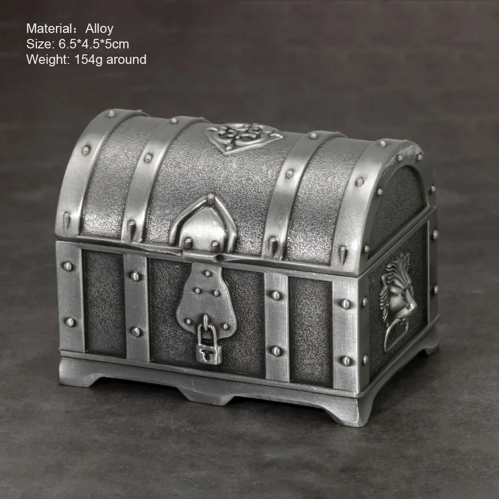 ヴィンテージ合金ジュエリーボックス 9×7×4.5cm