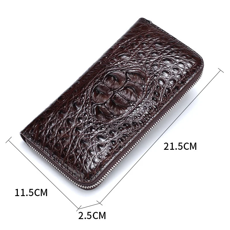 Genuine Leather Large Capacity Men Long Wallet Leisure Single Zipper Luxury Purses Business Handbags Classics Trend Clutch Bag