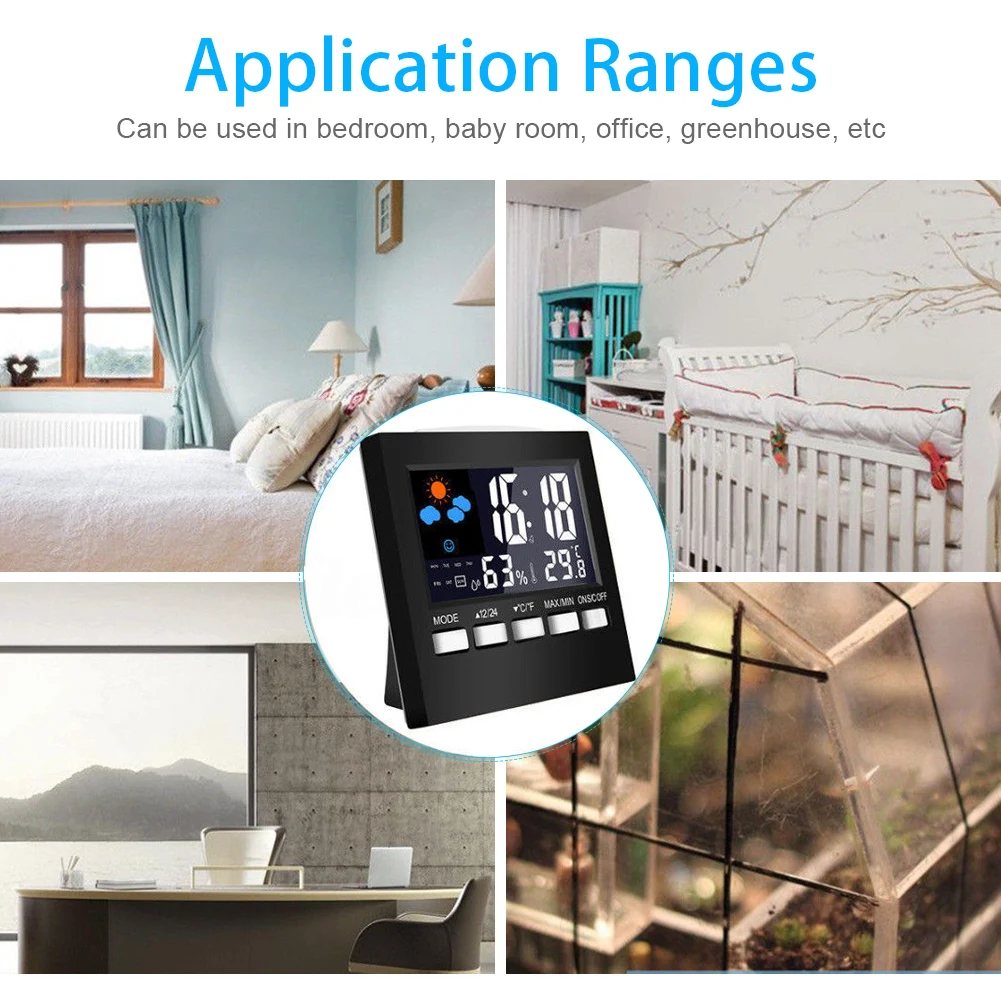 Termometro digitale per uso domestico Igrometro Misuratore di umidità della temperatura dell'aria Misuratore Termometro digitale Igrometro