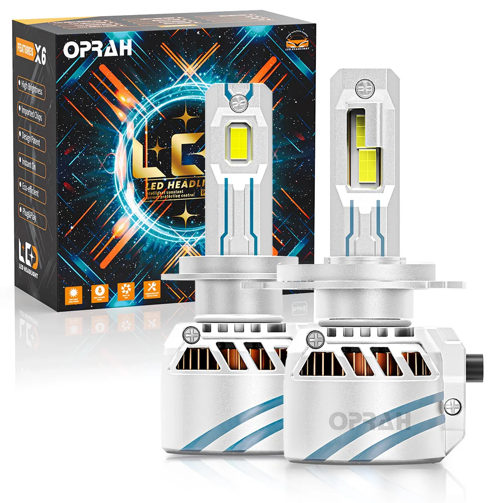 

New Oprah 2PCS High Power Car LED Headlight H4 H7 LED H11 9005 9006 HB3 HB4 H1 230W Auto Bulb 13000LM Car Headlamp Bulbs Turbo