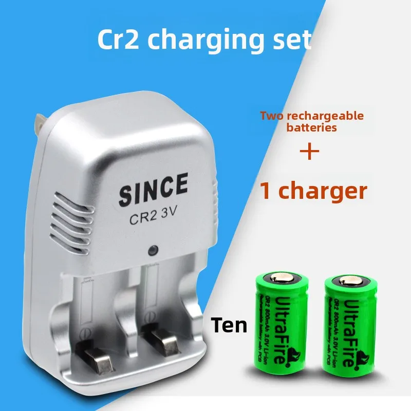 Applicable for Polaroid mini25 battery CR2 rechargeable battery charger set 3V lithium battery 15270 rangefinder laser