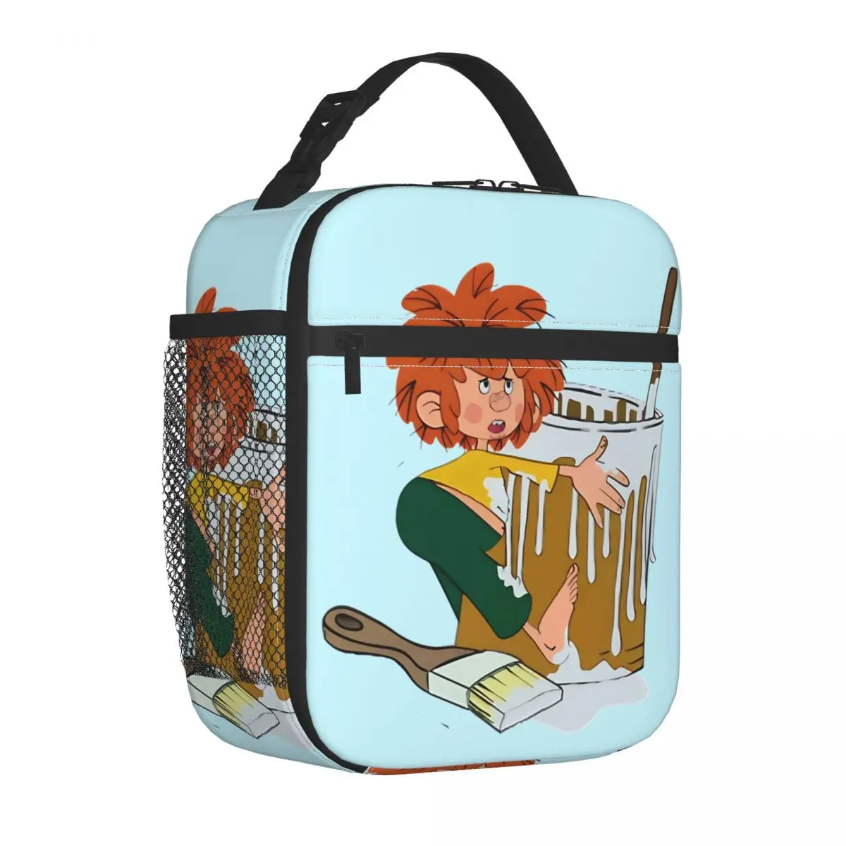 Pumuckl Painting The House Insulated Lunch Bags High Capacity Lunch Container Thermal Bag Tote Lunch Box Food Storage Bags