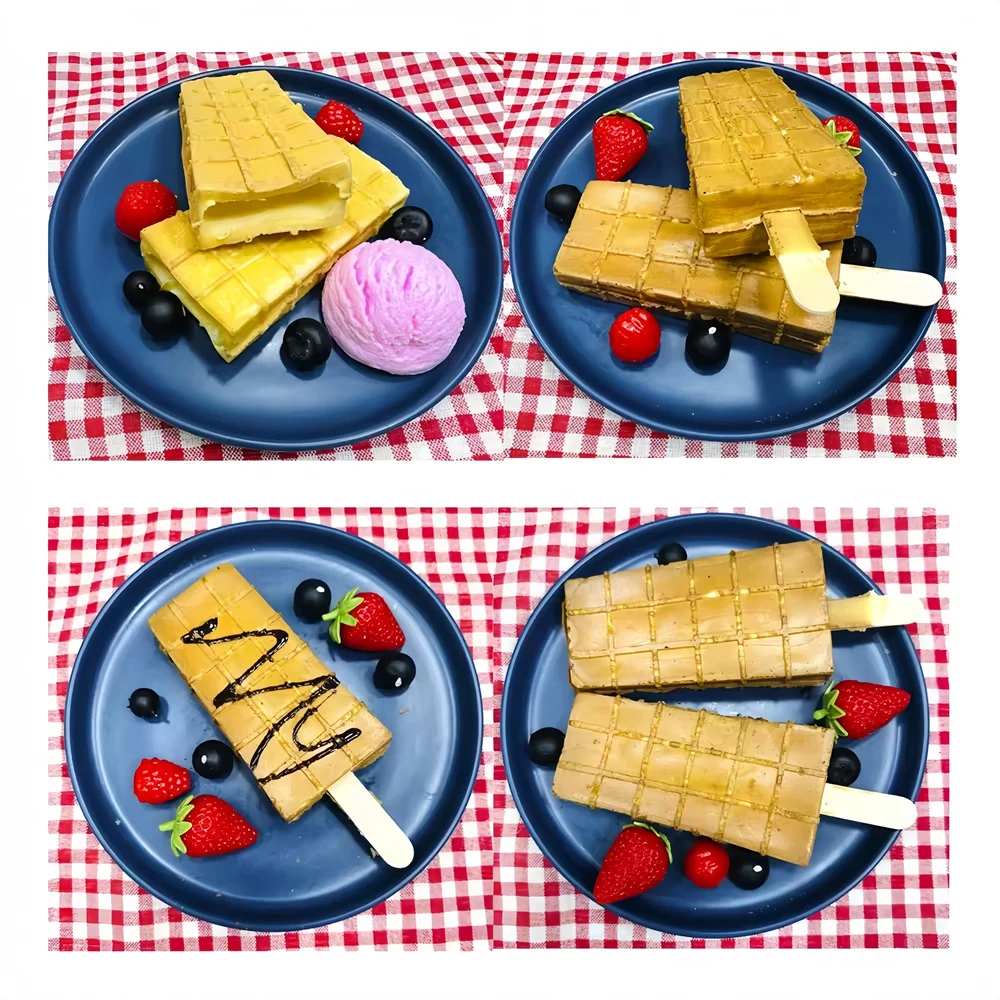 

Commercial Use Waffle Maker with Popsicle Mold Non Stick Pan Ice-cream Wafflea Machine